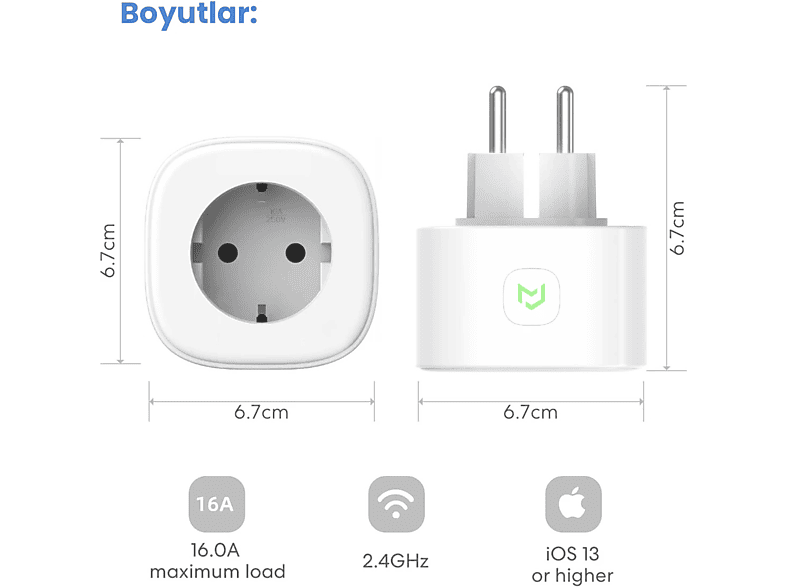 MEROSS Tekli Akıllı Priz Beyaz_2