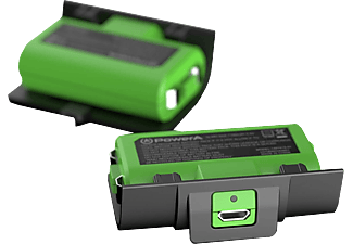 POWERA Play & Charge - batteria e set di cavi (Nero/verde)