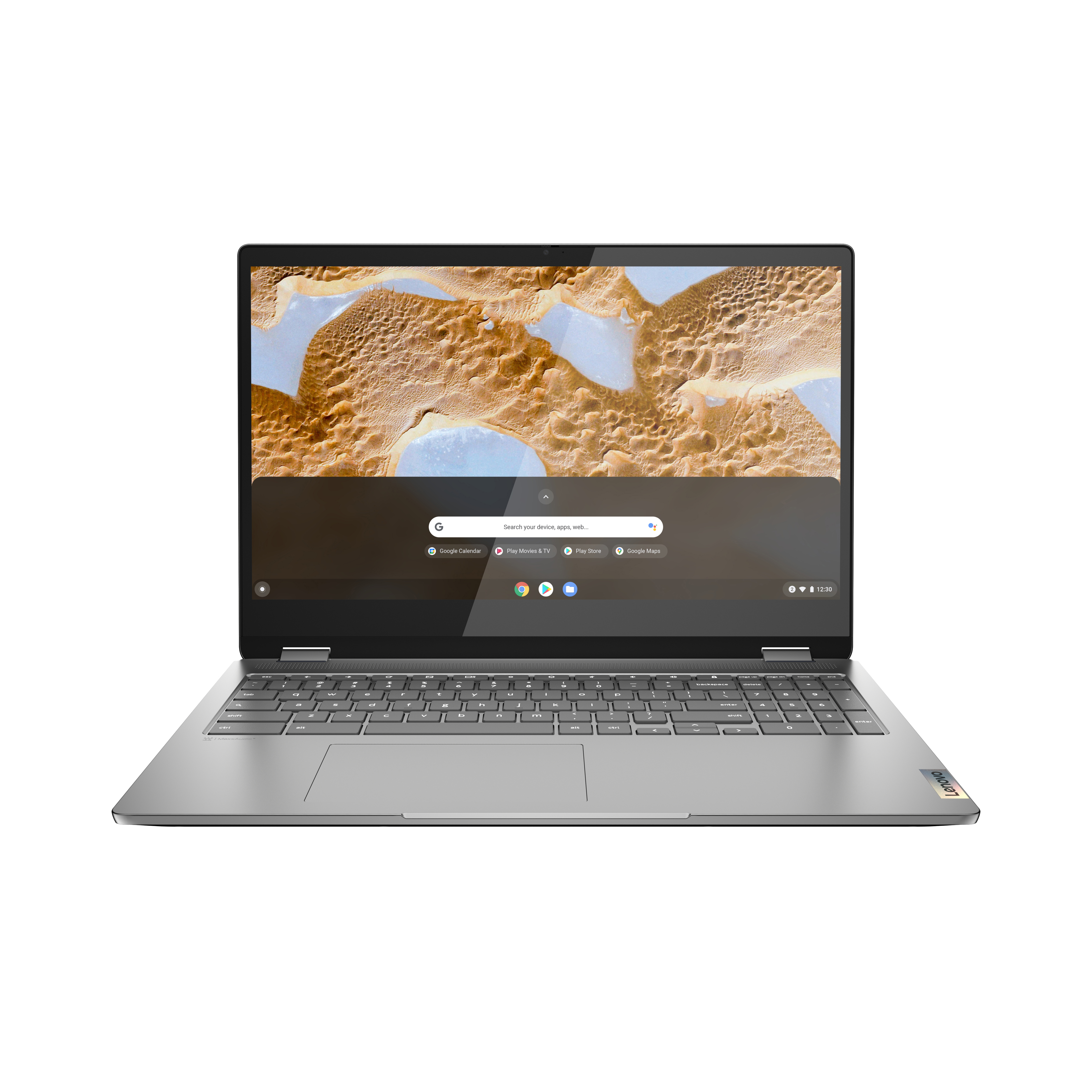 LENOVO IdeaPad Flex eMMC, Chromebook, Intel® Celeron® Display, GB Convertible Arctic Prozessor, RAM, 15,6 GB Zoll Intel Graphics, mit 3i 128 8 Chromebook Grey UHD