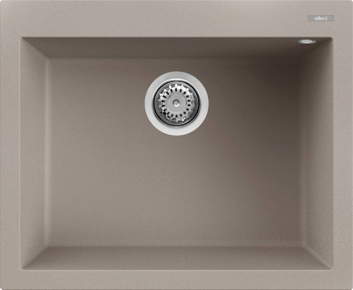 ELLECI QUADRA 110 G43 TORTORA, 610x500 mm medence mélység 190mm Helytakarékos szifon, szűrőkosár