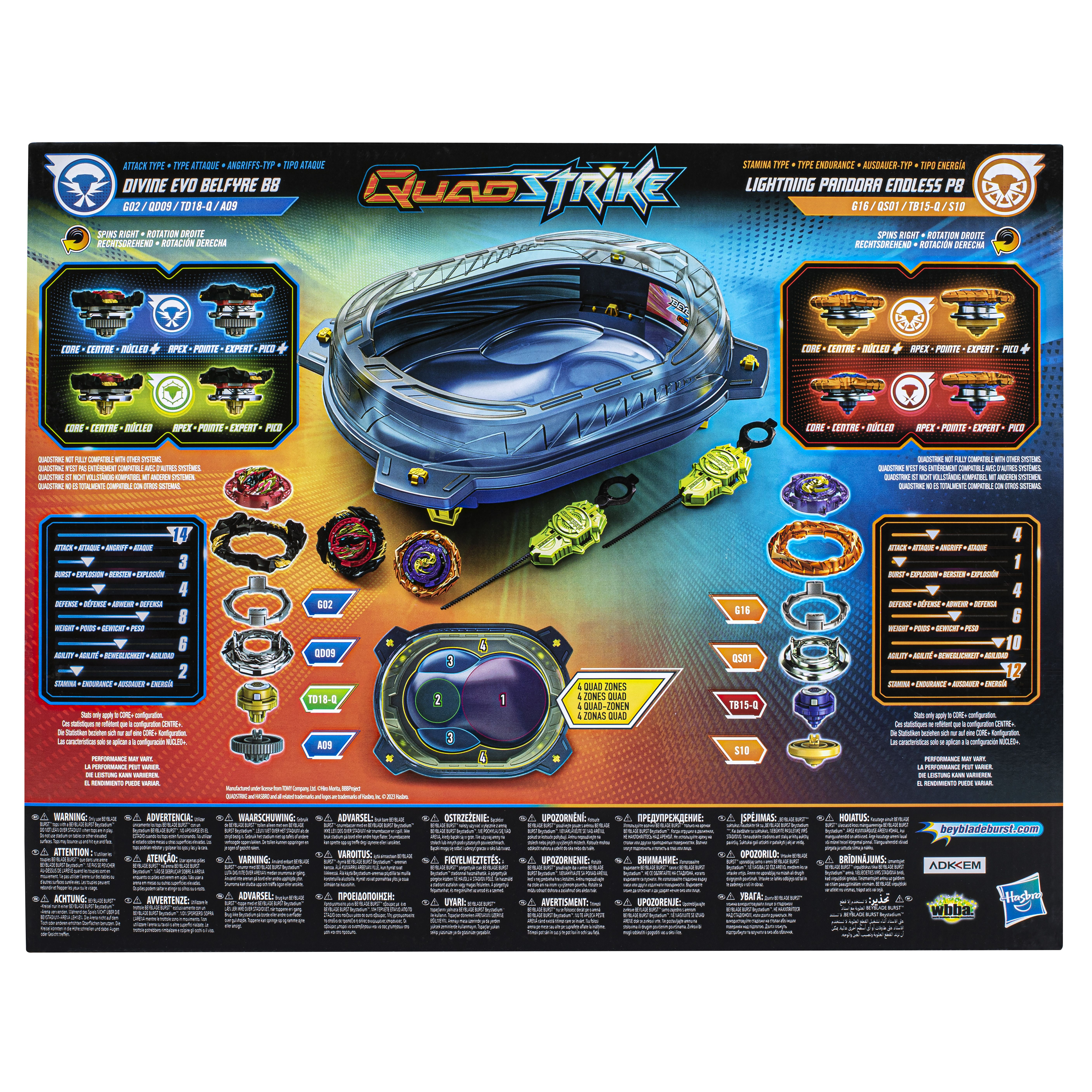 HASBRO GAMING Hasbro F6781EU4 Beyblade QS Thunder Edge Battle Set Geschicklichkeitsspiel Mehrfarbig