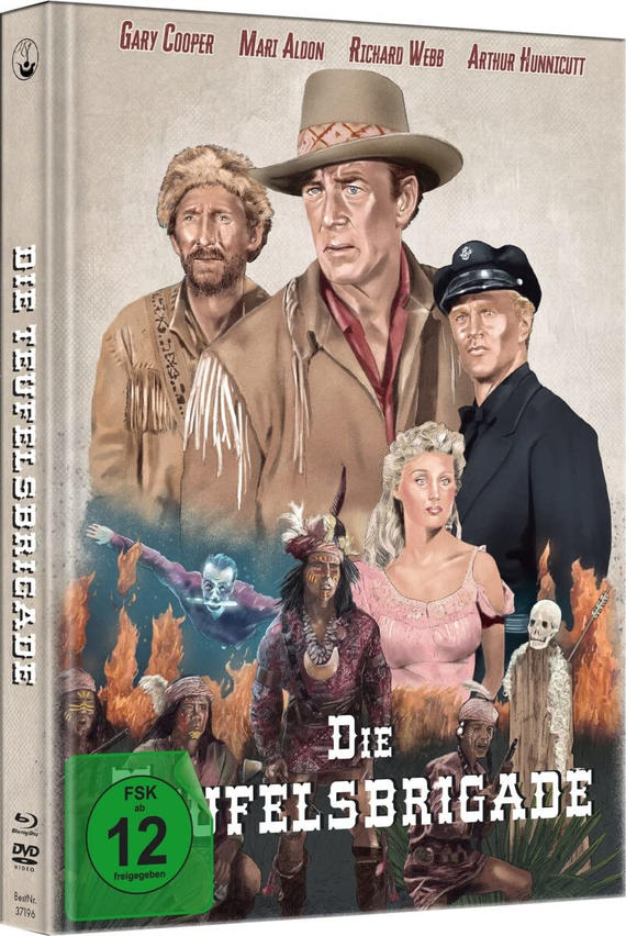 Filmcover mit Gary Cooper, Mari Aldon u.a. Titel: Die Teufelsbrigade. Deutscher Text und DVD-Logo vorhanden.