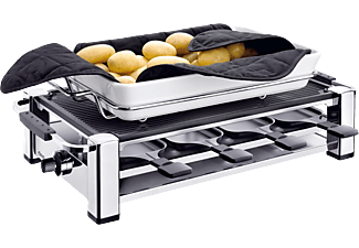 KOENIG B02159 - Raclette-Grill und Kartoffelwärmer (Schwarz/Silber)