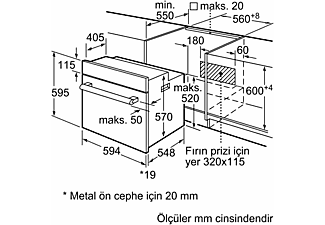 BOSCH HBF514BH1T 66L Ankastre Fırın Antrasit Gri_4