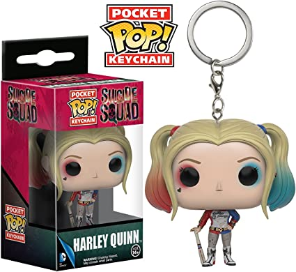 Llavero - Funko Pop! Escuadrón Suicida: Harley Quinn, 4 cm, Multicolor