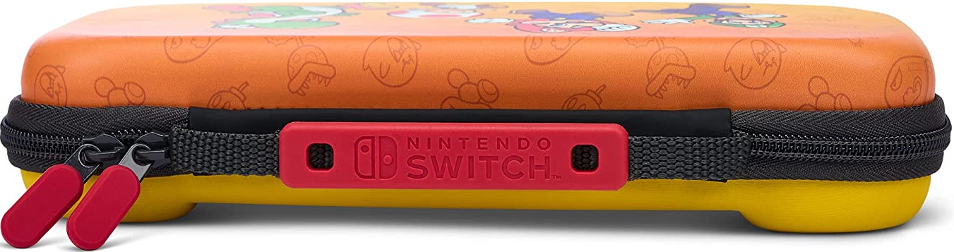 Une vue latérale d'une housse de transport Nintendo Switch.