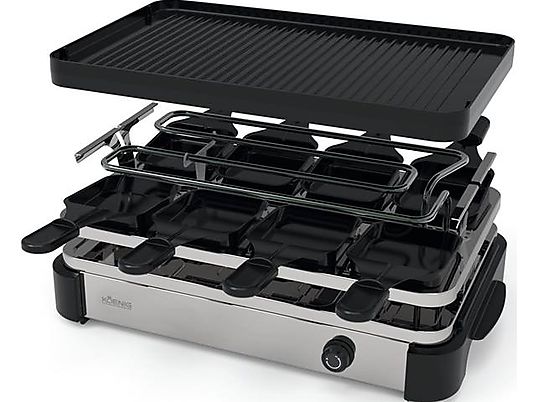 KOENIG B02246 - Griglia per raclette (Nero/Argento)