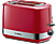 BOSCH TAT6A514 Kenyérpirító, 800 W, 2 szeletes, kenyérközpontosítás, olvasztás, újramelegítés, piros/inox