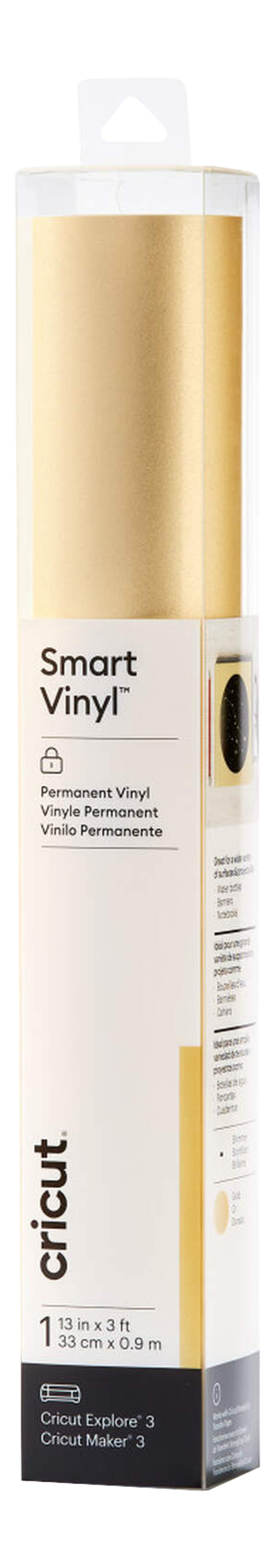 CRICUT Smart Vinyl Glanz - permanent - Bastelmaterial (Shimmer Gold)