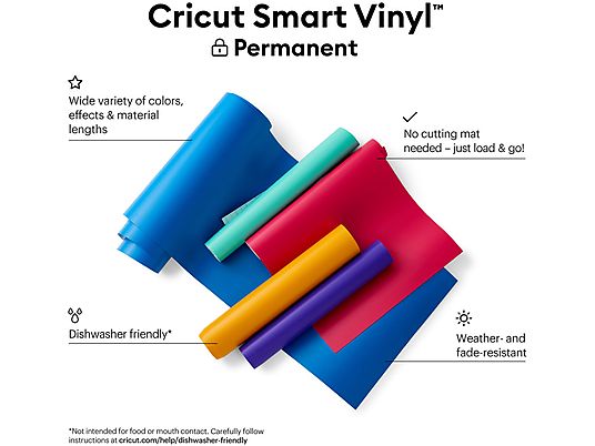 CRICUT Smart Vinyl - permanent - Materiale per fai-da-te (Acqua)