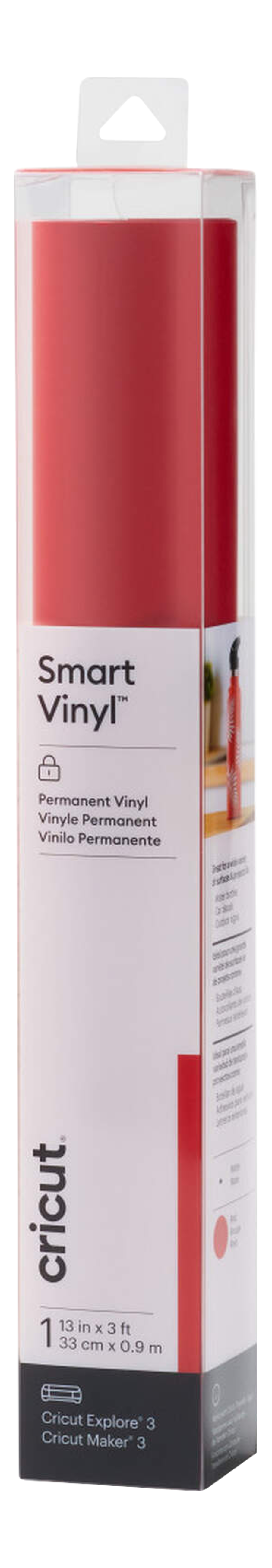 CRICUT Smart Vinyl - permanent - Rouleau Vinyle (Rouge)