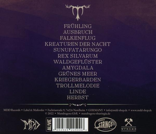 CD-Cover mit Text. Songtitel und Logos sind auf dunkellila Hintergrund sichtbar.