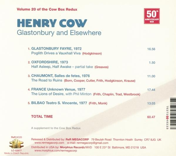 Chris Cutler - and glastonbury - elsewhere (CD)