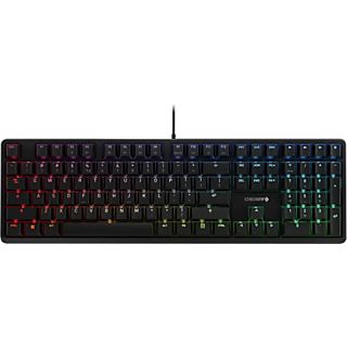 CHERRY G80-3000N RGB Full Size - Tastatur, Kabelgebunden, QWERTZ, Full size, Mechanisch, Cherry MX Silent Red, Schwarz