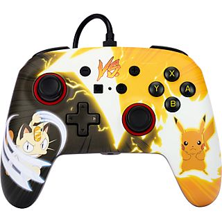 POWERA Enhanced Wired - Pokémon: Pikachu vs. Meowth - Controller (Arancione/Nero/Bianco)