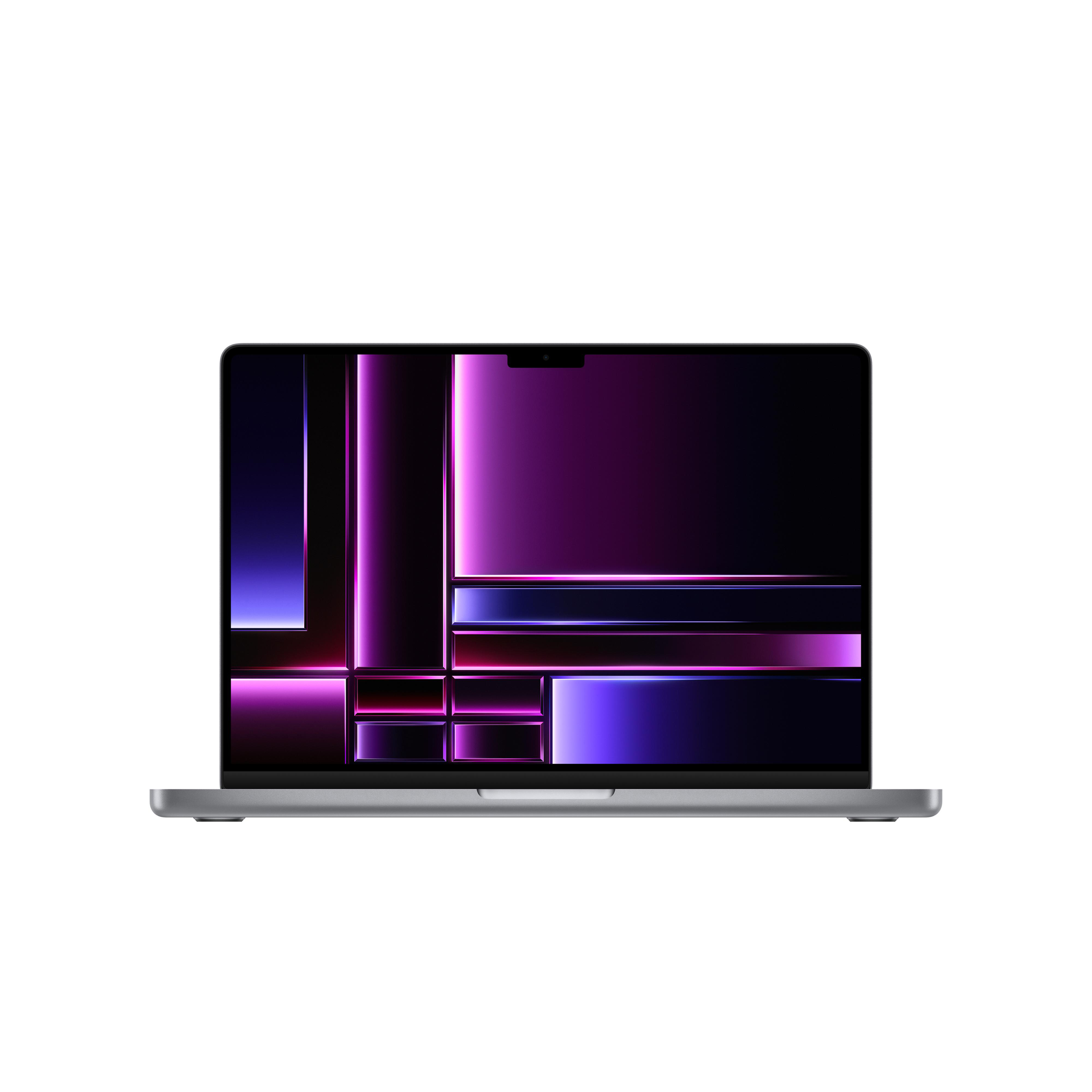 APPLE MacBook RAM, Apple M-Series M2 Zoll Display, mit GB 14,2 32 Max SSD, M2 GPU, TB 1 Prozessor, Pro Notebook 30-Core (2023), Max, Space Grau