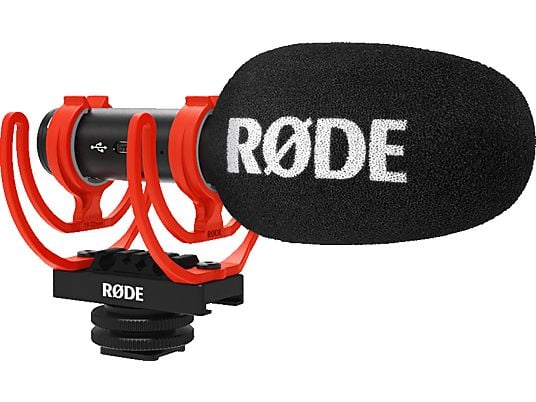RODE VideoMic GO II - Mikrofon (Schwarz/Rot)