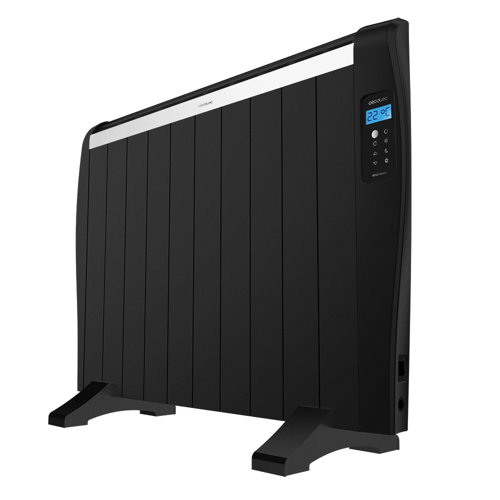 Emisor térmico - Cecotec ReadyWarm 2000 Thermal Black, 1500 W, 10 Elementos, Pantalla LCD, Mando a distancia, Negro
