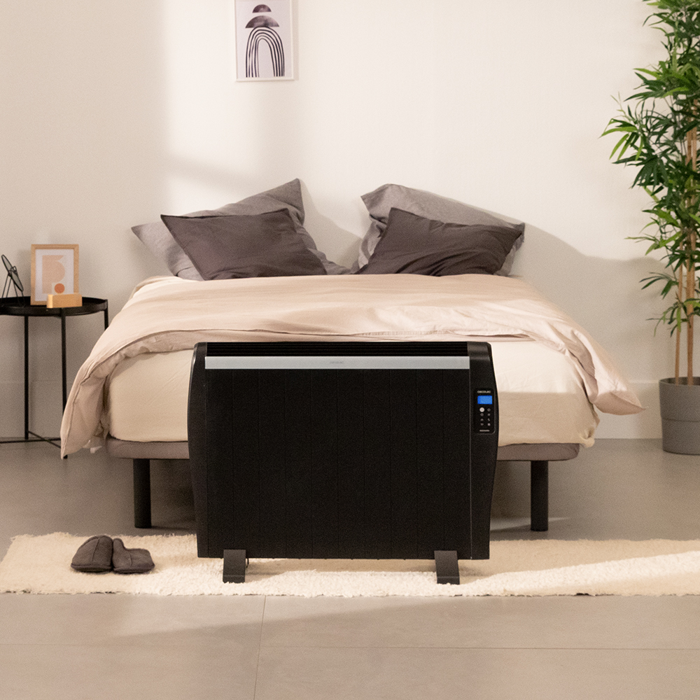 Emisor térmico - Cecotec ReadyWarm 2000 Thermal Black, 1500 W, 10 Elementos, Pantalla LCD, Mando a distancia, Negro