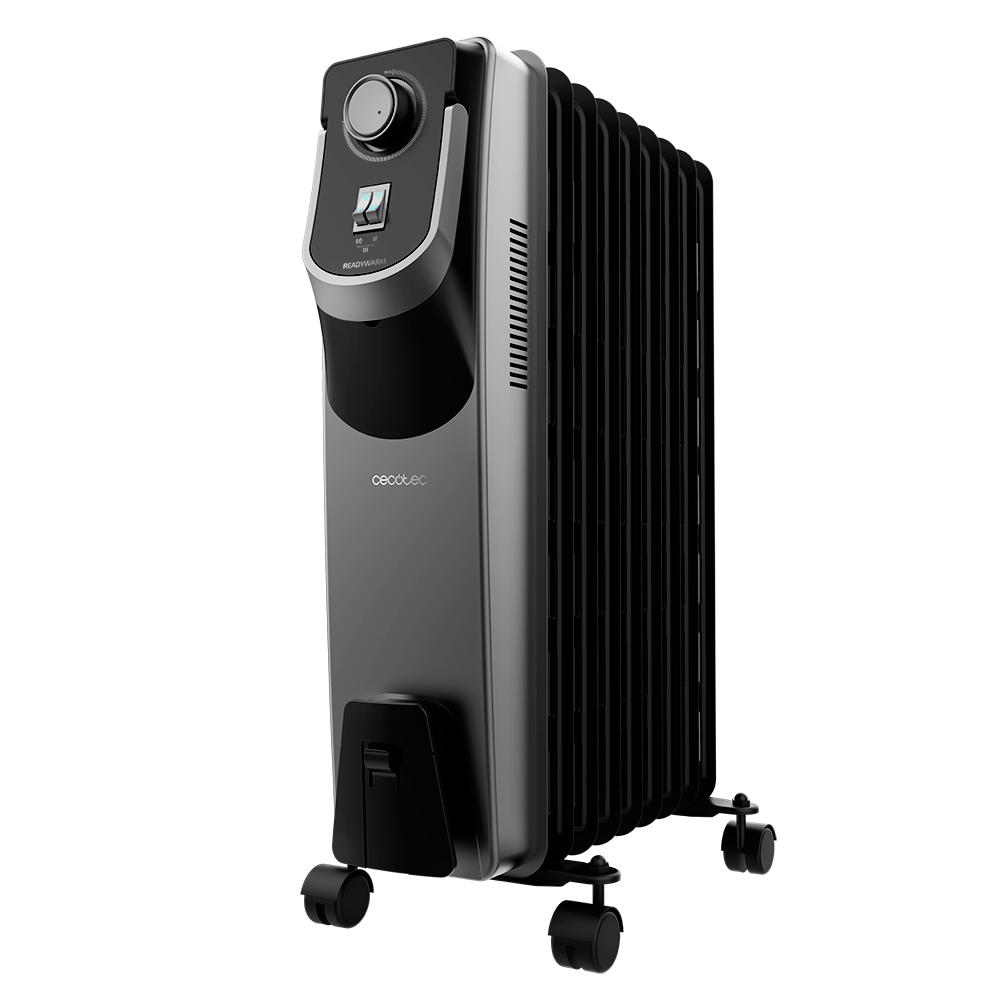 Radiador - Cecotec ReadyWarm 11000 Space 360º Black, 11 Elementos, de Aceite, 2500W, 3 Niveles, Negro