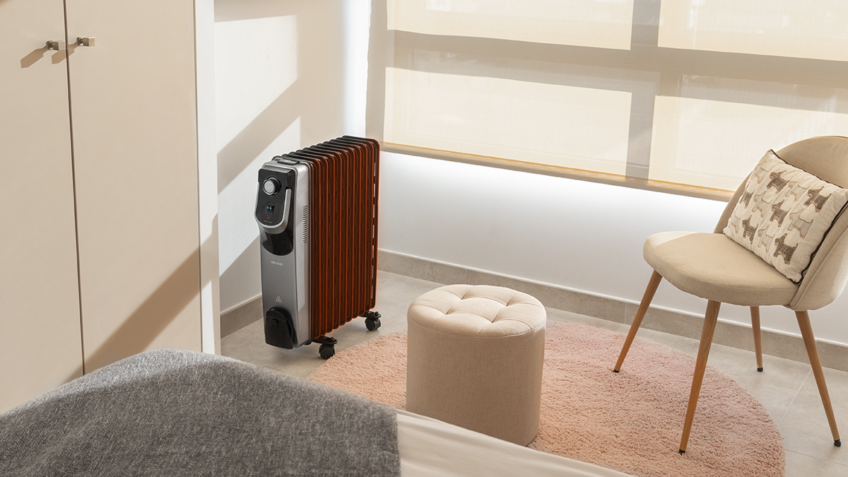 Radiador - Cecotec ReadyWarm 11000 Space 360º Black, 11 Elementos, de Aceite, 2500W, 3 Niveles, Negro