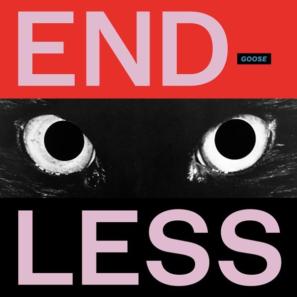 Album borító szemekkel és az END-LESS szöveggel. Piros, fekete és rózsaszín színek.