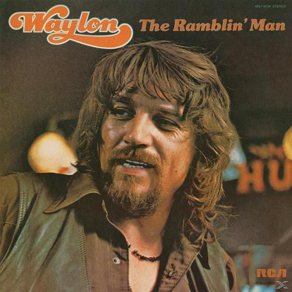 Album borító egy férfival. Hosszú haja és szakálla van. Az album címe: 'Waylon The Ramblin' Man'.