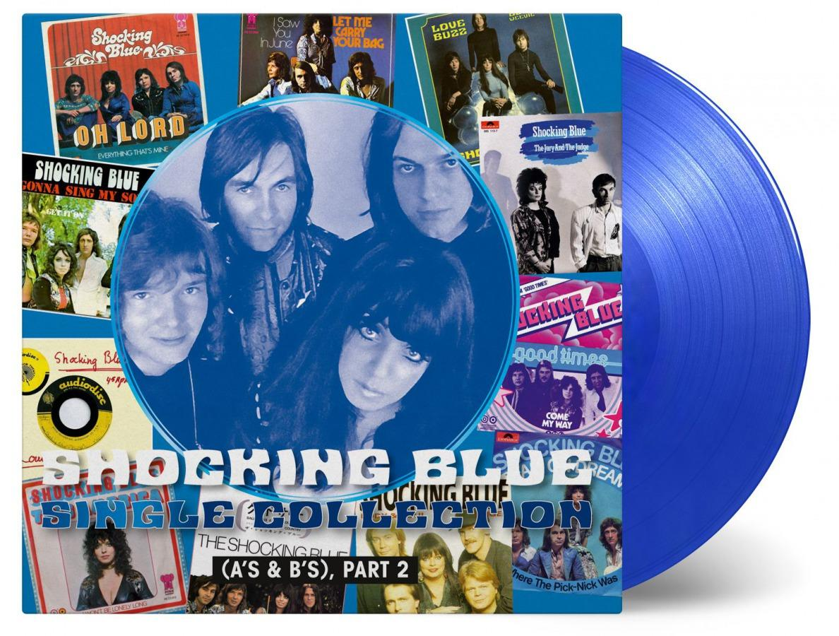 Shocking Blue single válogatás album borítója kék bakelit lemezzel.