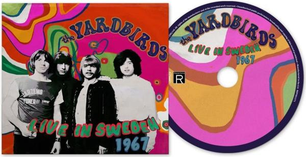 Eine CD und Albumcover von The Yardbirds "Live In Sweden 1967" mit Bandmitgliedern.