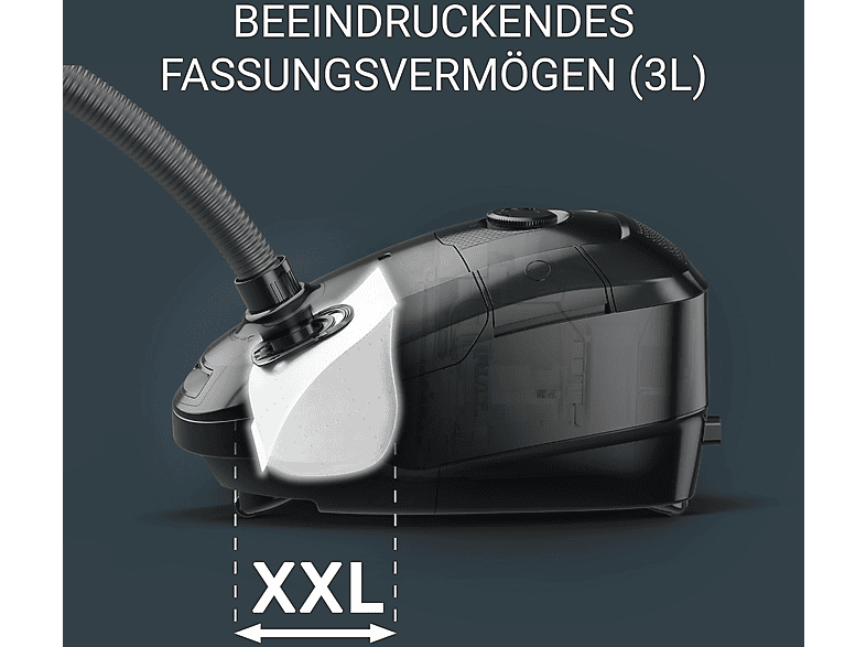 Rowenta Power XXL Parkett RO3126 Bodenstaubsauger mit Beutel (69 dB(A), maximale Leistung: 900 Watt, Dunkelblau) — Foto 5 von 5