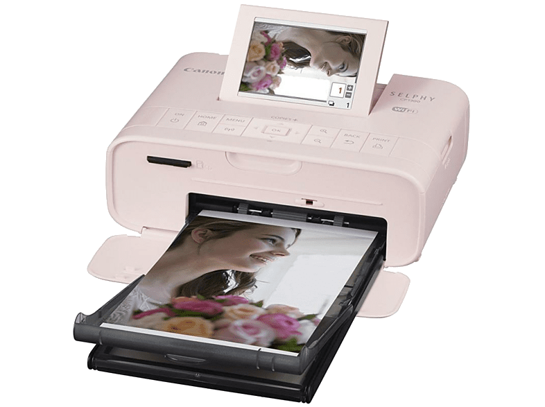 Impresora fotográfica - Canon Selphy CP1300, Tamaño postal, Wi-Fi, USB, SD, Rosa