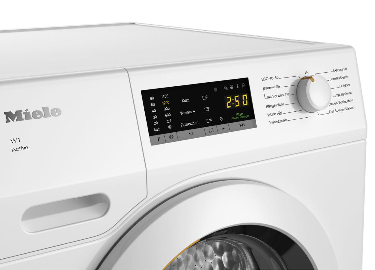 MIELE WCA030 WPS Active 1 Chrome Edition Waschmaschine (7,0 kg, 1400 U/Min., B, Flusenfilter Fremdkörperfilter)