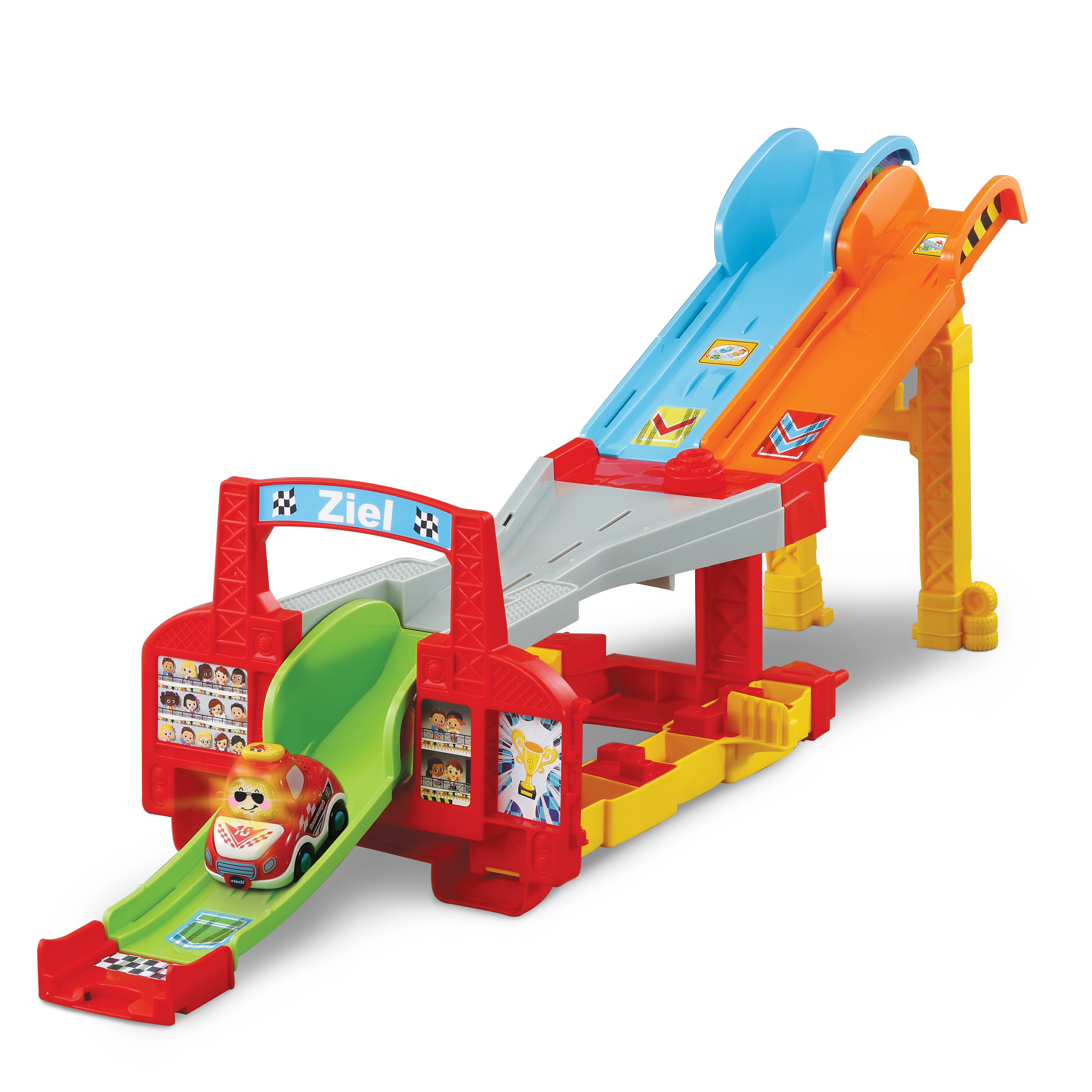 VTECH Tut Tut Baby Flitzer - 4-in-1-Rampe Spielset, Mehrfarbig