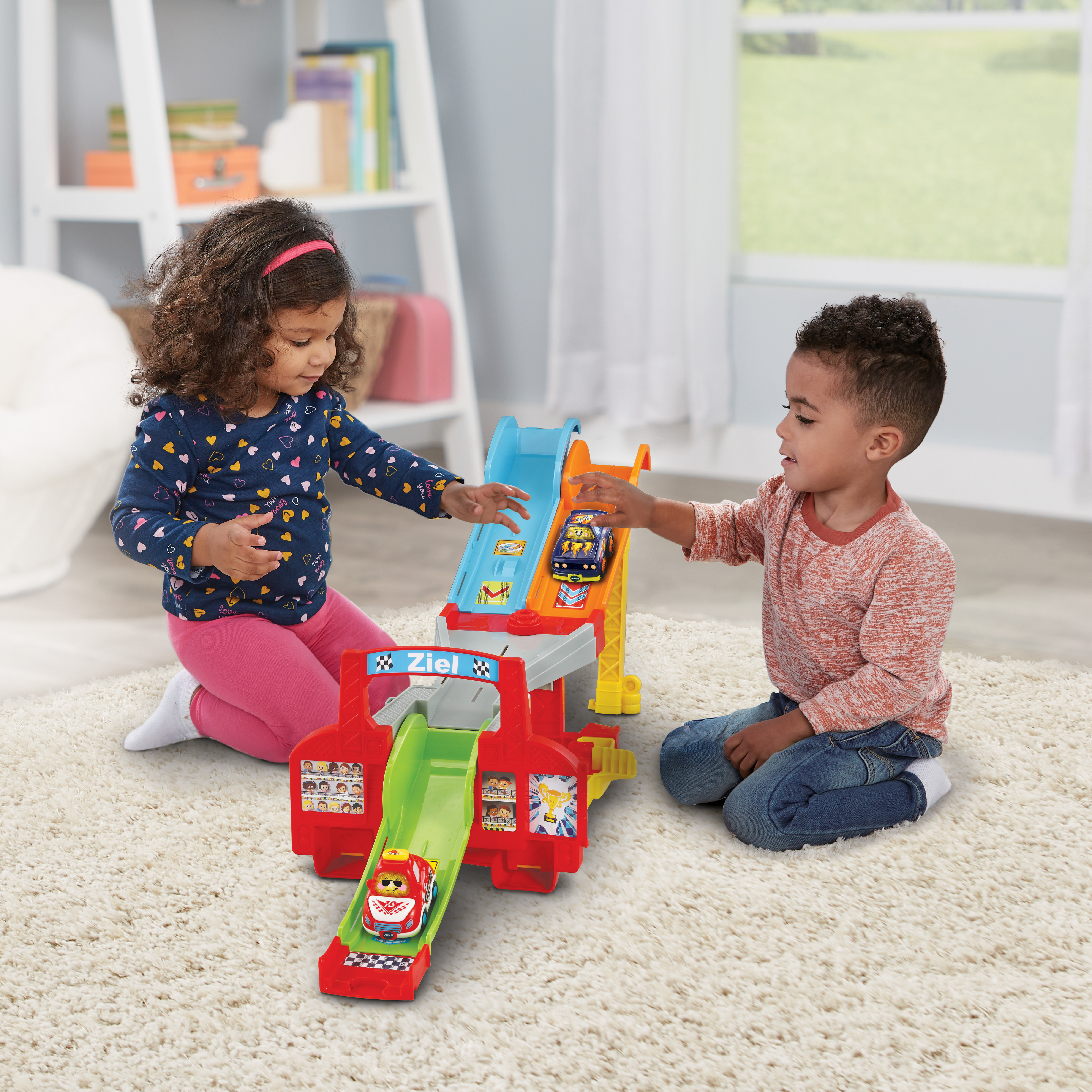 VTECH Tut Tut Baby Flitzer - 4-in-1-Rampe Spielset, Mehrfarbig