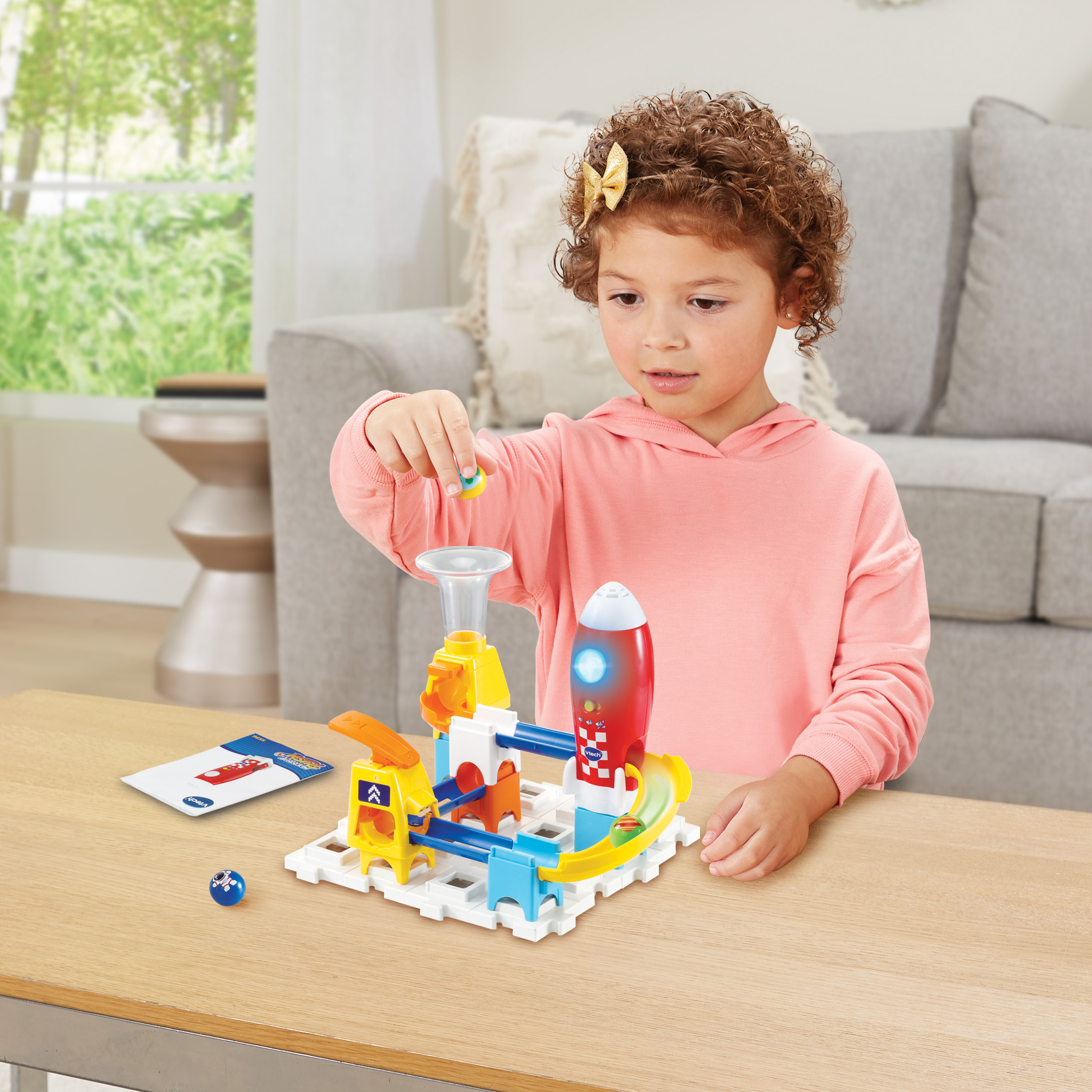 VTECH Marble Rush - Erweiterung Lights&Sounds-Rakete Kugelbahn, Mehrfarbig