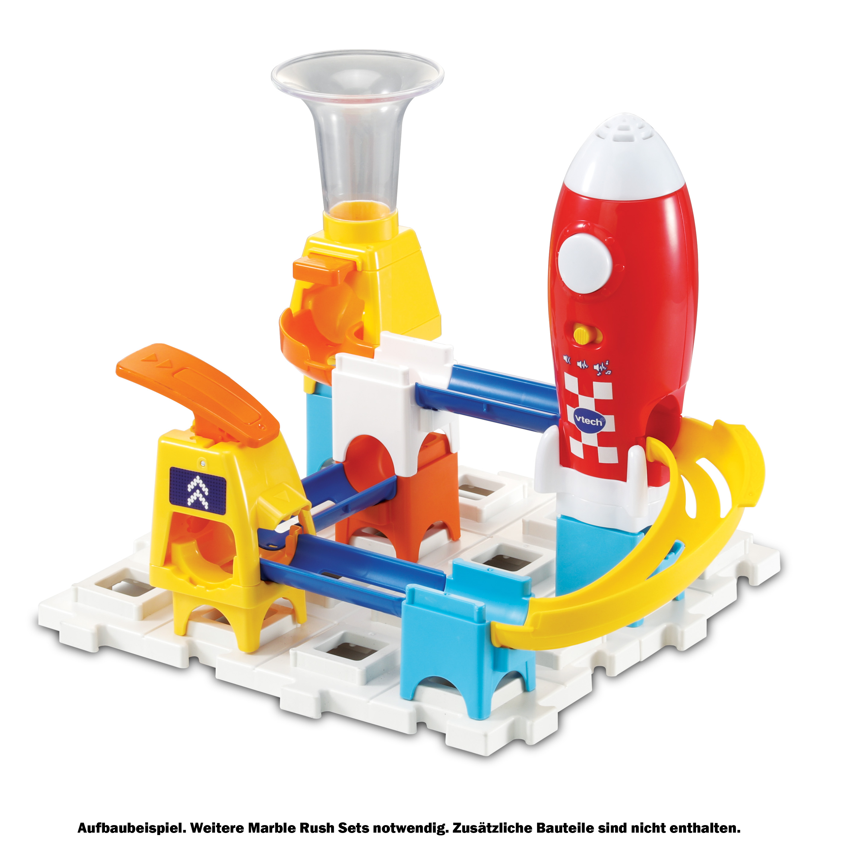 VTECH Marble Rush - Erweiterung Lights&Sounds-Rakete Kugelbahn, Mehrfarbig