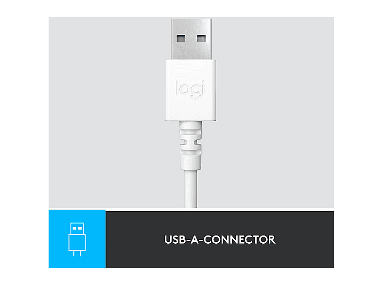 LOGITECH H390 USB Hoofdtelefoon Off-White