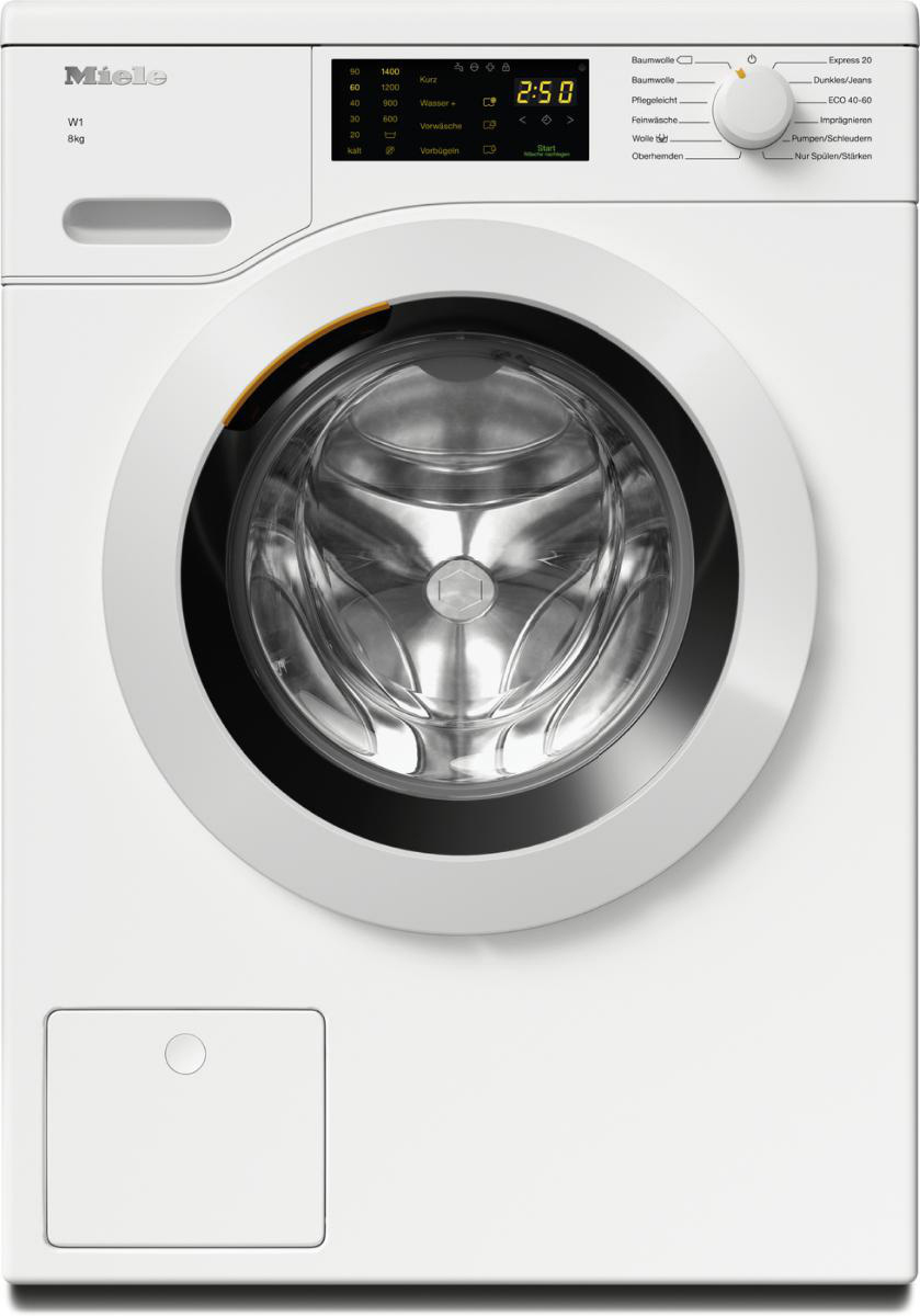 MIELE WCD120 WPS 8kg W1 Chrome Edition Waschmaschine (8 kg, 1400 U/Min., A, Flusenfilter, Fremdkörperfilter)