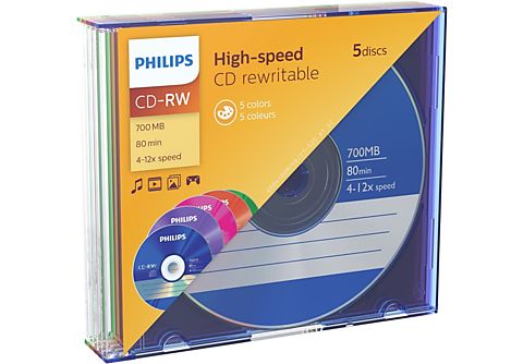PHILIPS CD-RW 80Min 700MB SL Color (5)