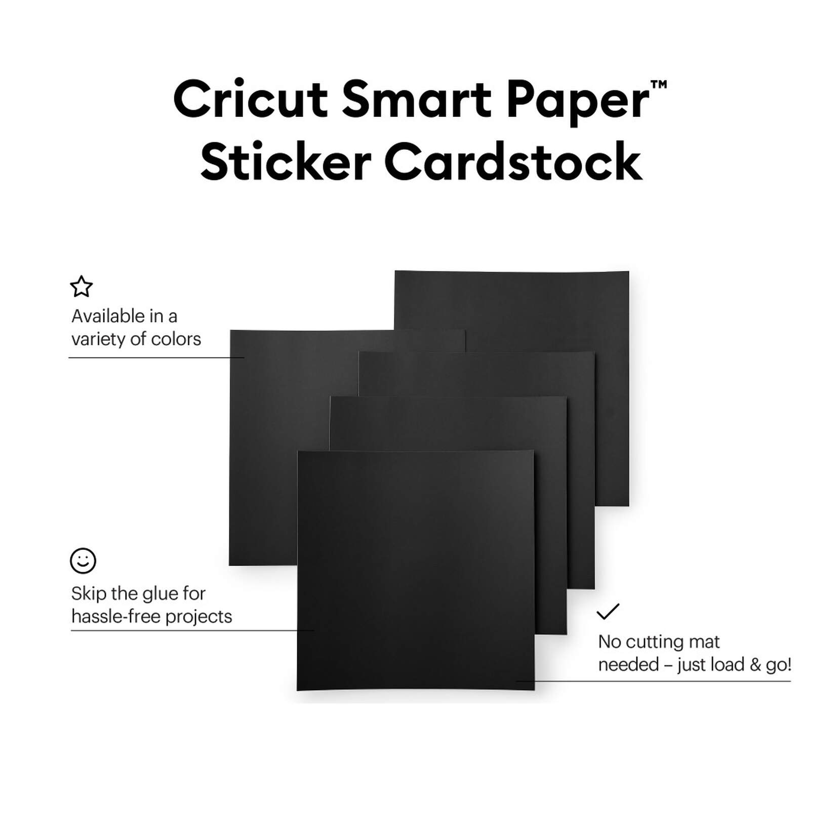CRICUT Smart Paper - Papier autocollant (noir)