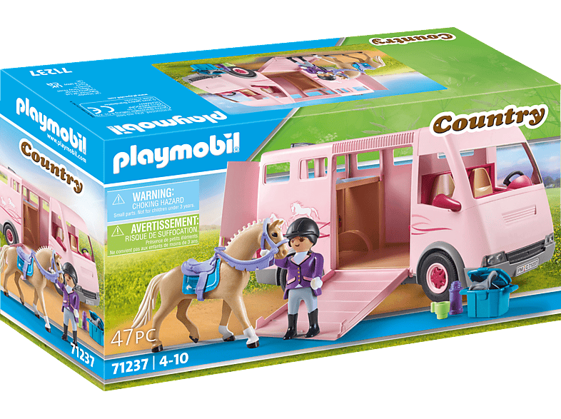 PLAYMOBIL Pferdetransporter Mehrfarbig 71237 Spielset,