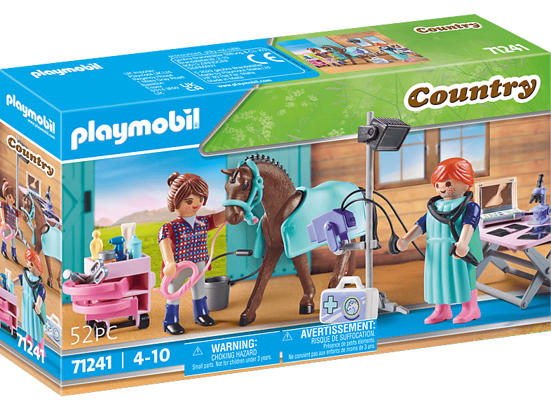 PLAYMOBIL 71241 Tierärztin für Pferde Spielset, Mehrfarbig
