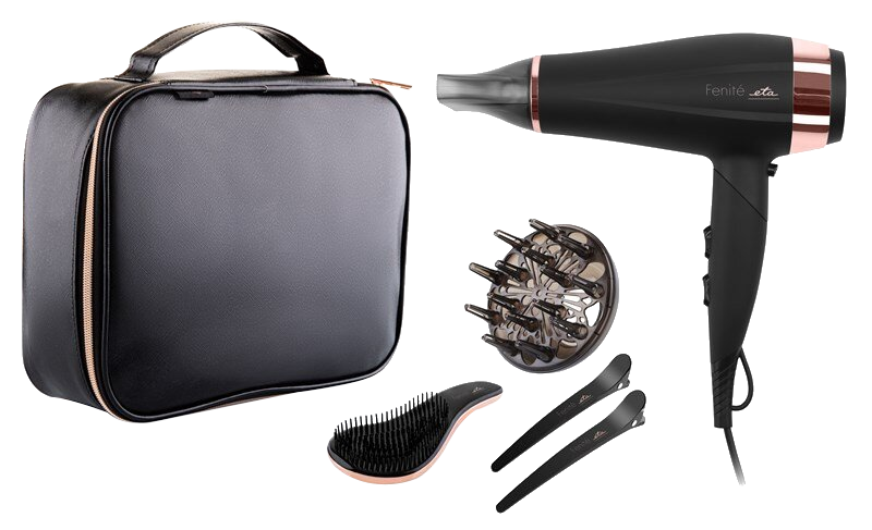 ETA Fenité7320 90020 Hajszárító ajándékszett, hajkefével, hajcsattal és egy elegáns táskával