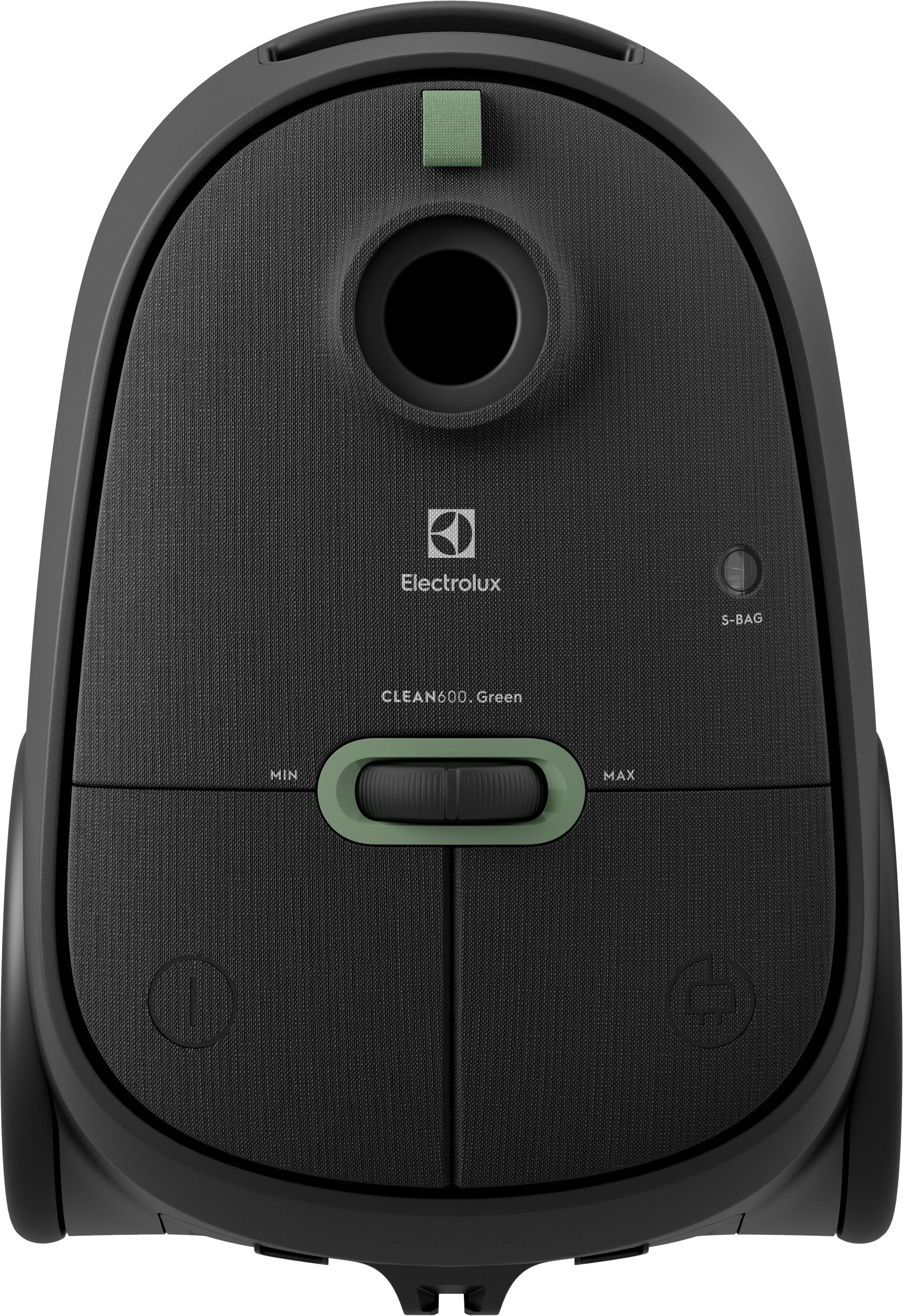 Ein schwarzer Staubsauger mit grünem Akzent. Das Electrolux-Logo ist sichtbar.