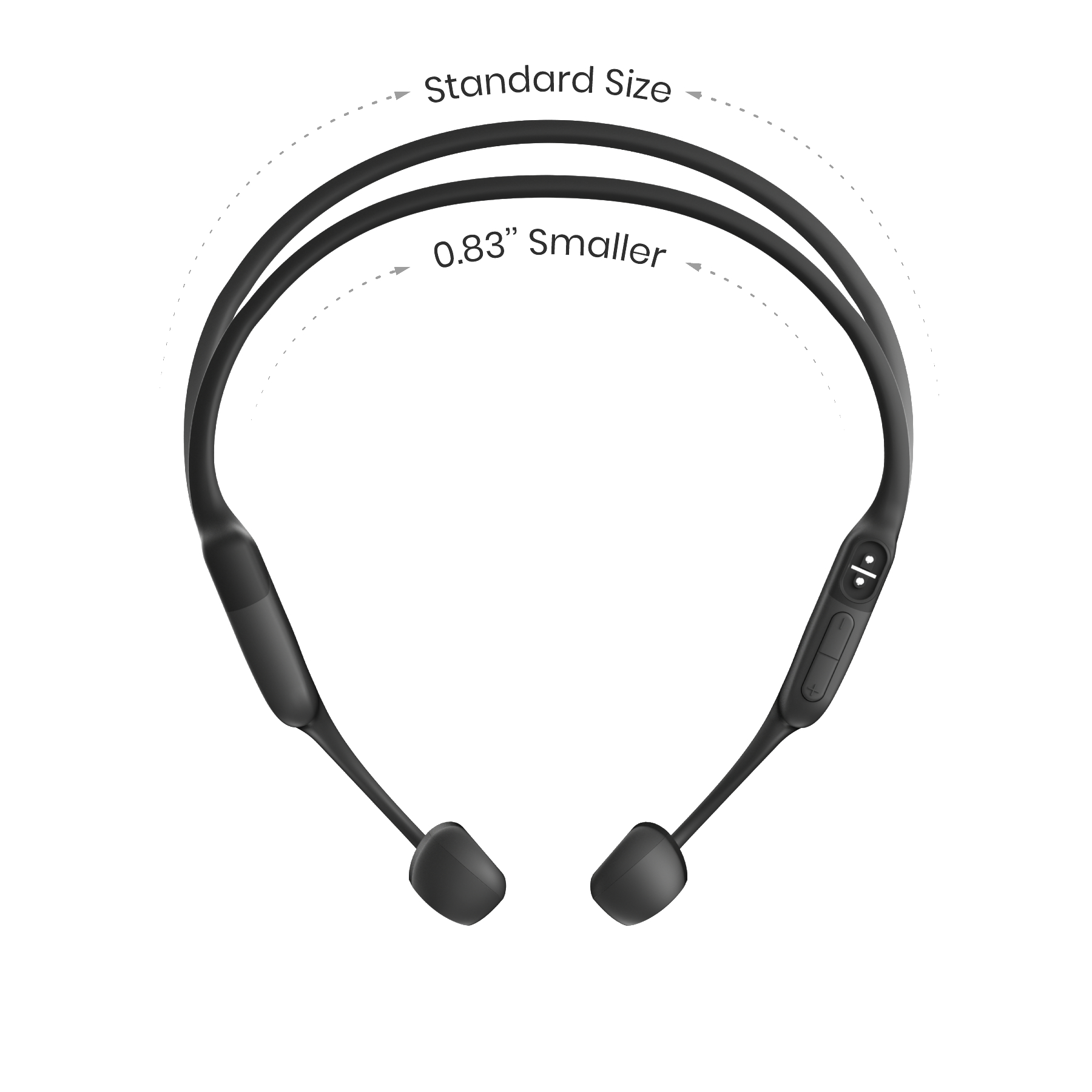 SHOKZ OpenRun Open-ear Bluetooth Kopfhörer Mini, Schwarz