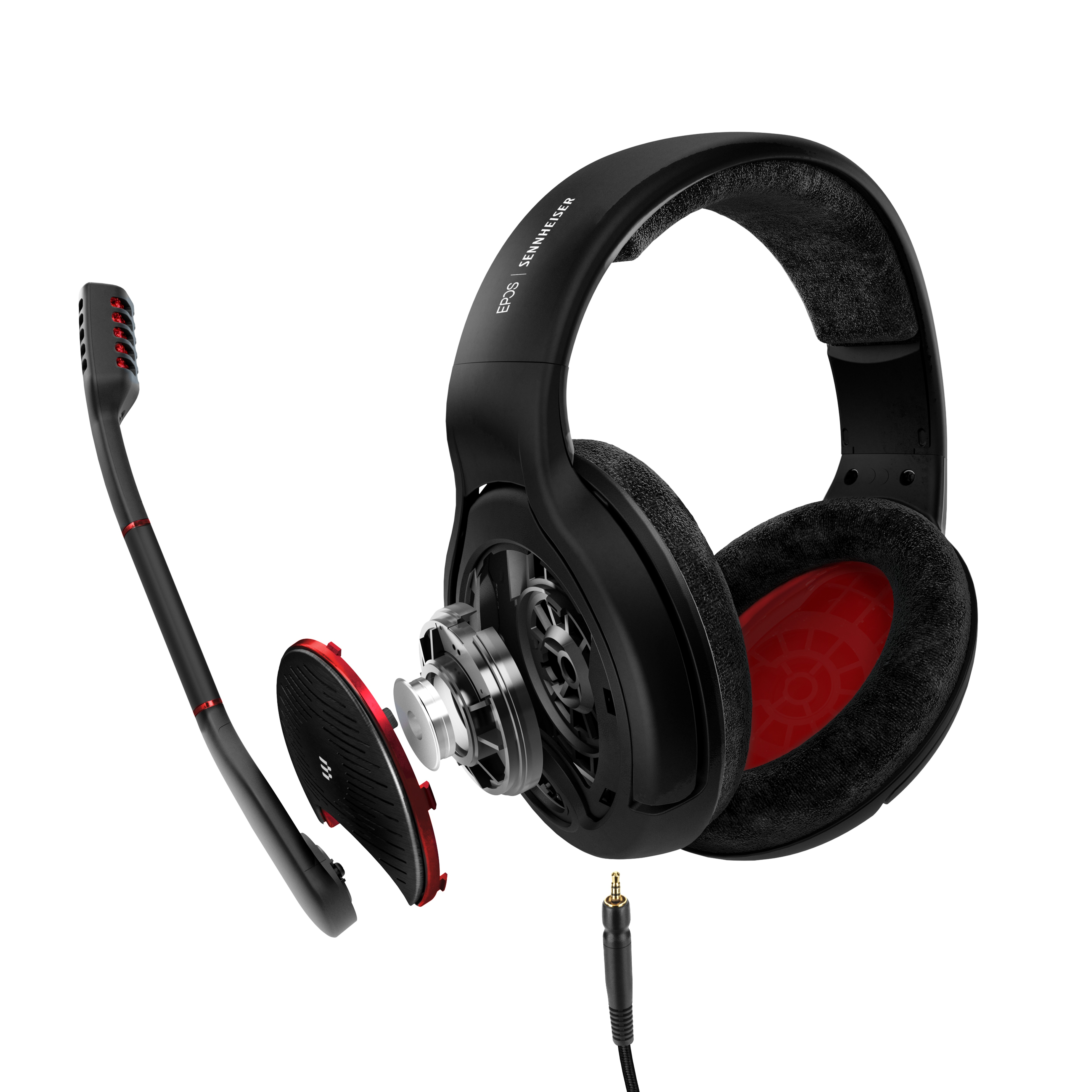 EPOS Gaming Headset Game One, Over-Ear, 3.5mm, Schwarz/Rot