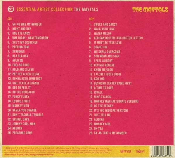 CD-Album-Rückseite mit Titelliste und Albumcover. Text ist in mehreren Sprachen.