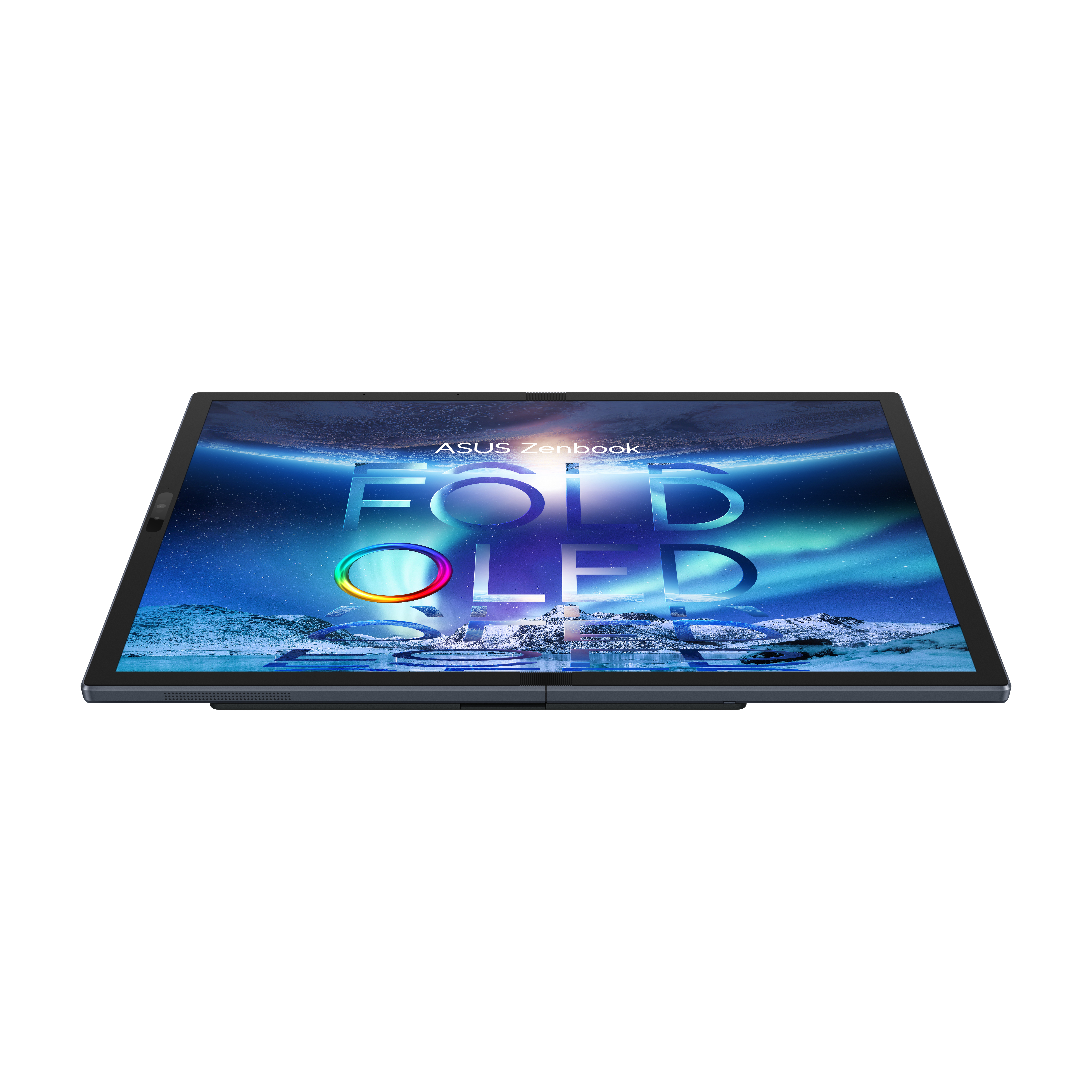 Se muestra una computadora portátil ASUS Zenbook Fold OLED.