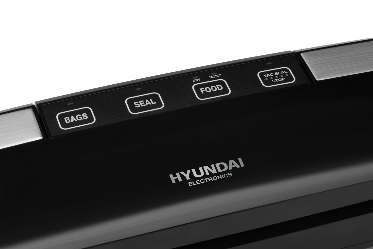 Közelkép egy fekete Hyundai vákuumzárról, vezérlőgombokkal.