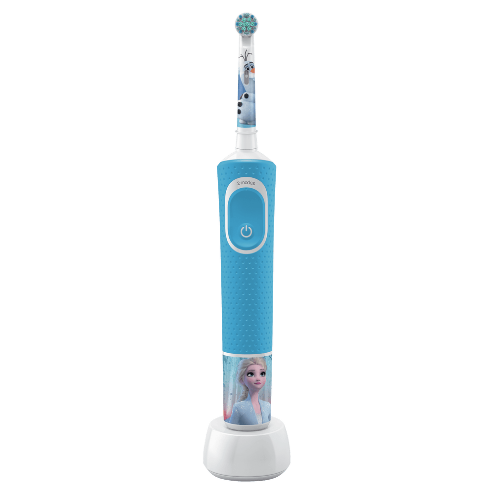 Cepillo eléctrico - Oral-B Vitality 100 Kids Frozen, Recargable, Autonomía 8 días, Tecnología de Braun, Azul